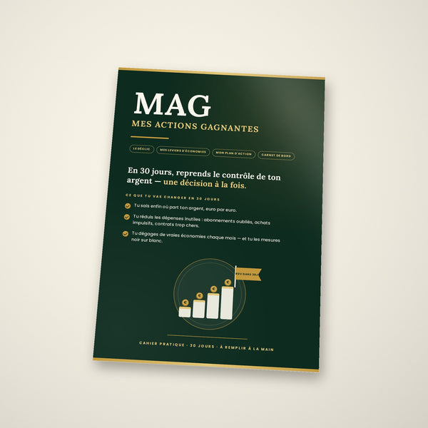 La couverture du cahier MAG — Mes Actions Gagnantes
